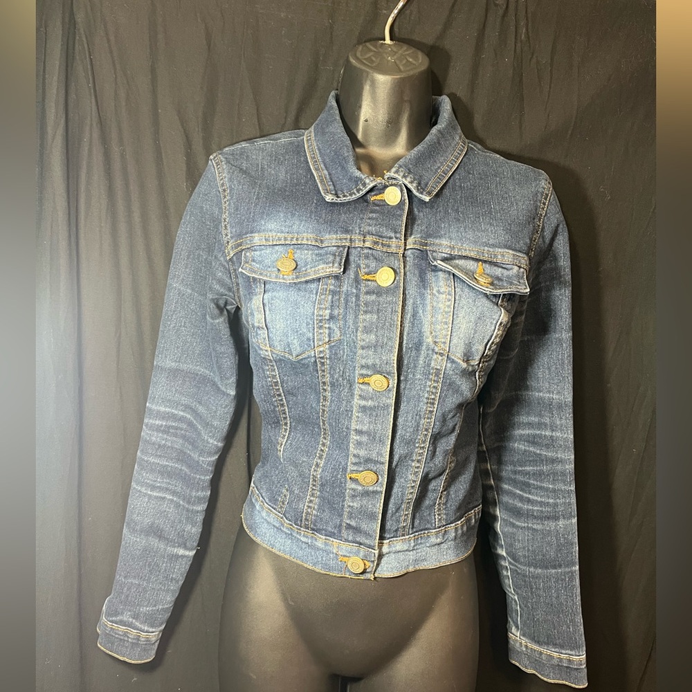 New Look Juniors' Medium Size Distressed Denim Jacket